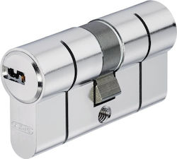 Abus Κύλινδρος Κλειδαριάς Ασφαλείας 70mm (35-35) με 5 Κλειδιά Ασημί