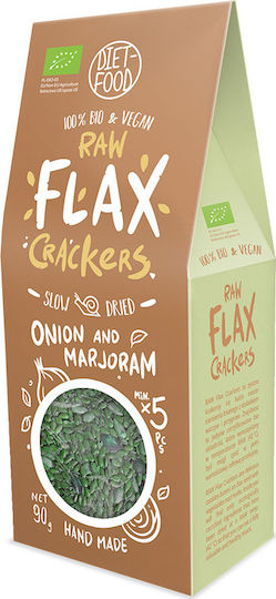 Diet-Food Organic Crackers Flax with flavor Onion 90gr