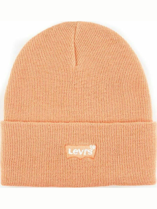 Knitted Beanie Cap Peach