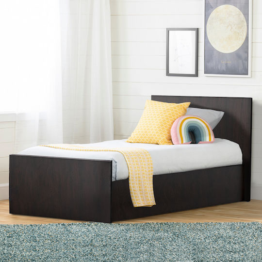 Adler Bett Einzelbett Holz Wenge für Matratze 90x200cm