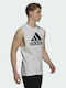 Adidas Essentials Ανδρική Μπλούζα Αμάνικη Λευκή
