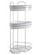 Metaltex Orbit Γωνιακή Επιτοίχια Ραφιέρα Μπάνιου Μεταλλική με 3 Ράφια 21x21x53cm Λευκή