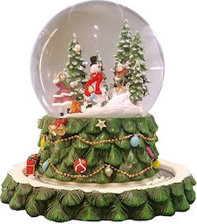 Zaros Weihnachtliche Schneekugel Beleuchtet mit Schneemann Batterie 15x15x23.5cm 1Stück