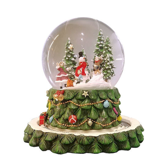 Crăciun Glob de Zăpadă Iluminată cu Om de Zăpadă Baterie 15x15x23.5cm 1buc