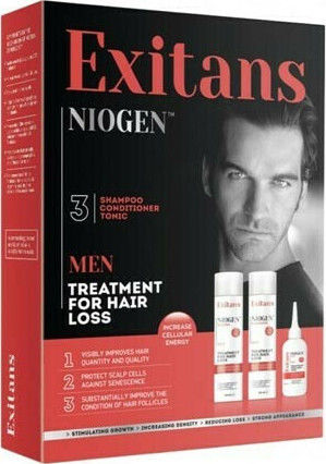 Exitans Niogen Hair Loss Treatment Hair Care Set with Shampoo Conditioner and Lotion 3 Pieces