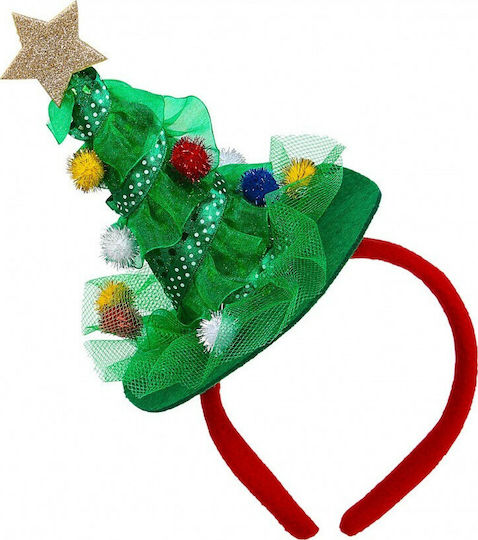 Weihnachts-Stirnband Grüne mit Muster Baum