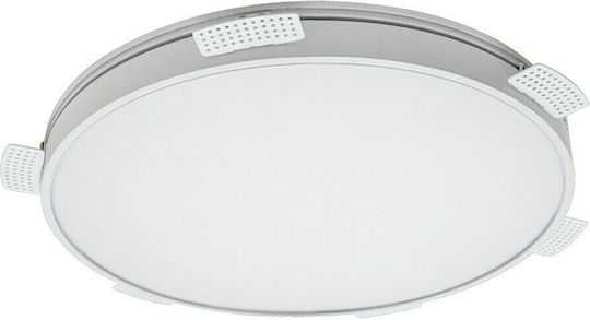 VK Lighting Στρογγυλό Χωνευτό LED Panel 40W με Θερμό Λευκό Φως 3000K 52.5εκ.