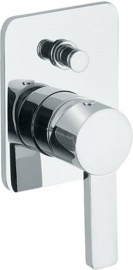 Orabella Flow Built-in Faucet Mixer for Shower 2 Exits Chrome Orabella Flow Built-in Faucet Mixer for Shower 2 Exits Chrome