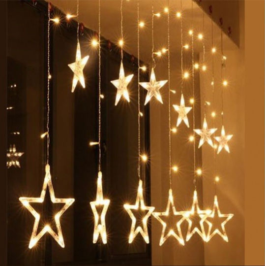 12 Светлини LED 3m. x 115бр Топъл бял тип Завеса 1бр