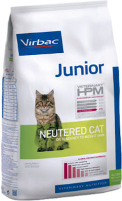 Virbac Junior Neutered Cat Dry Food for Juvenile Neutered Cats 1.5kg