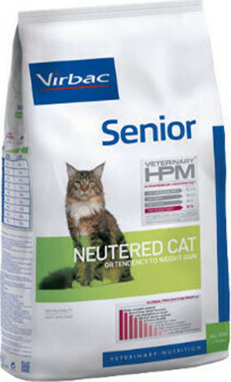 Virbac Senior Neutered Cat Dry Food for Senior Sterilized Cats with Pork 1.5kg