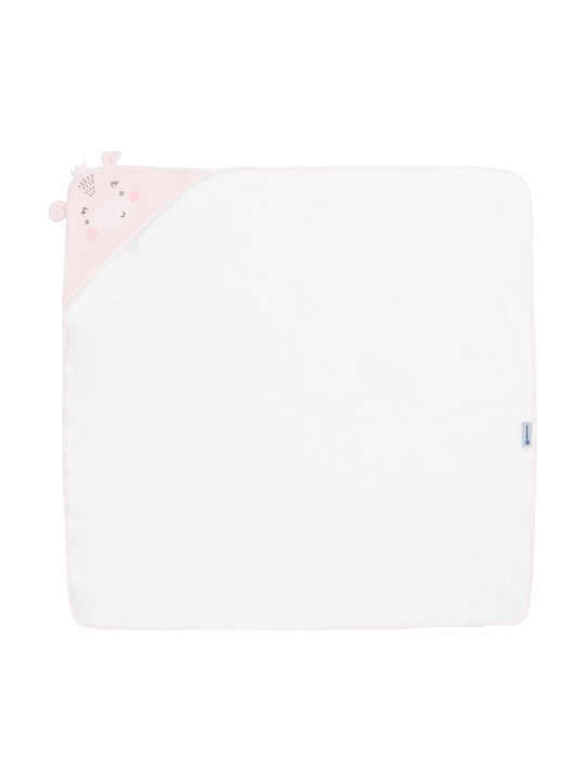 Kikka Boo Baby Bath Towel-Bathrobe With Hood Hippo Dreams White 90x90cm