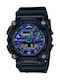 Casio G-Shock Virtual Blue Series Uhr Chronograph Batterie mit Schwarz Kautschukarmband