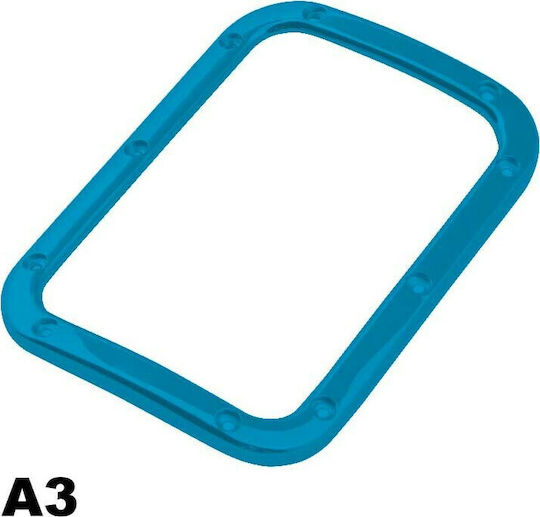 Autoline A3 Car Gear Shift Frame Decoration Gear Shift Base Decorative Frame in Blue Color