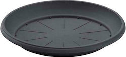 Plastona 412 Round Plate Pot Charcoal 12x12cm