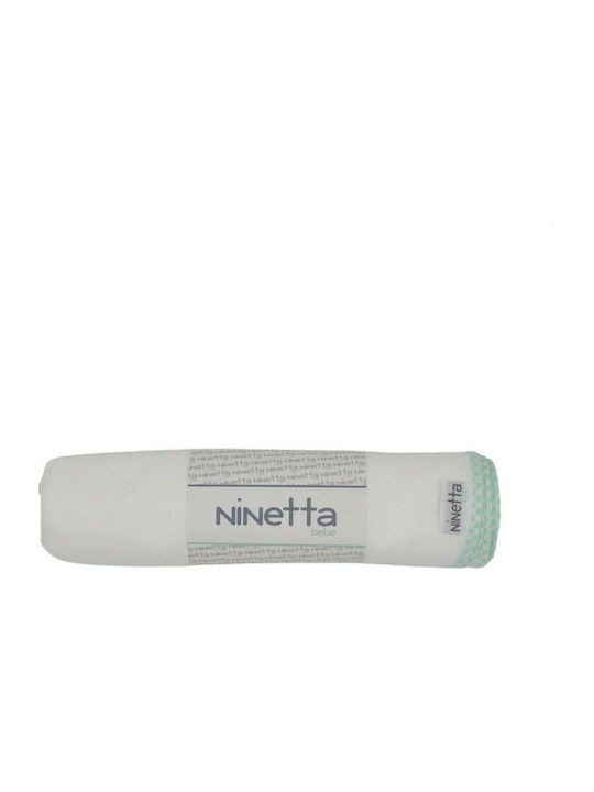 Ninetta Bebe Φανέλενιο Σελτεδάκι Λευκό 90x90εκ.