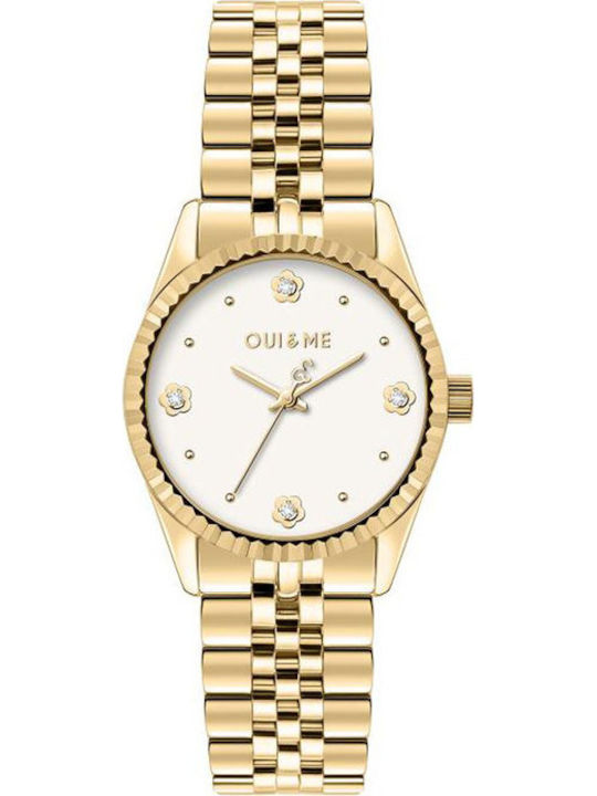 Oui & Me Coquette Diamonds Womens Watch 30mm Battery Gold