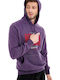 GAM004-20606 Sweatshirt mit Kapuze Violet
