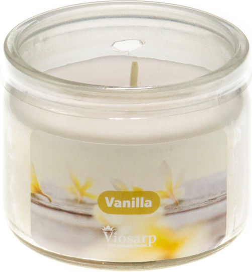 Viosarp Scented Candle 17912 Jar with Scent Vanilla Ecru 6.9x5.5cm 1pcs
