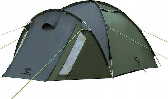 Peme Climate 3 Camping Tent Igloo Mountaineering Khaki with Double Cloth 4 Seasons for 3 People Waterproof 3000mm 310x180x120cm