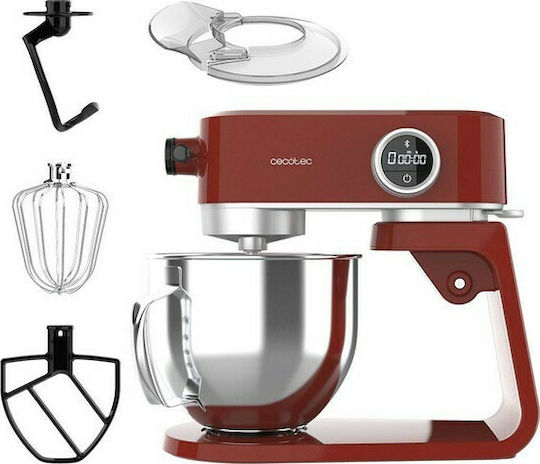 Cecotec Twist & Fusion 4000 Luxury Red Stand Mixer 800W with Stainless Mixing Bowl 5.2lt