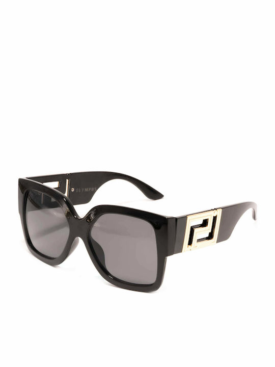 Olympus Sunglasses Maiandros Γυναικεία Γυαλιά Ηλίου με Κοκκάλινο Σκελετό Black 02-061