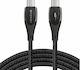 BlitzWolf BW-FC1 Braided USB 2.0 Cable USB-C male - USB-C male 96W Black 1.8m