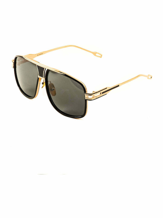 Olympus Sunglasses Ouranos Sonnenbrillen mit Gold Black Rahmen und Schwarz Linse 01-028