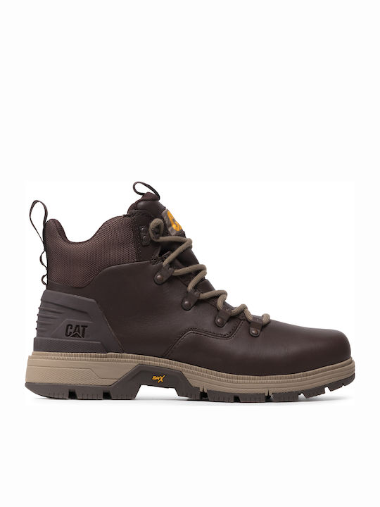 CAT Leverage Hiker Men's Brown Hiking Shoes