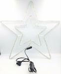 Plastic Illuminated Christmas Decorative Pendant Star 300x33cm White