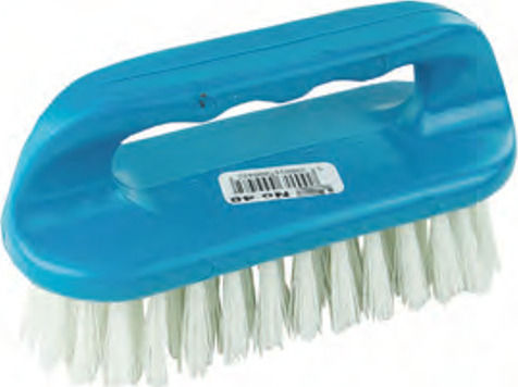 Plastic Cleaning Brush with Handle Blue 15x7cm