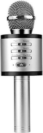 Μικρόφωνο Karaoke Ασύρματο V9 Ασημί