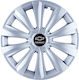 Jestic Auto Radkappen Set Delta mit Marke Chevrolet 4Stück 13" Silber