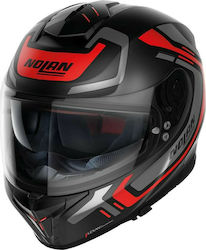 Nolan N80-8 Ally N-Com Full Face Helmet with Sun Visor ECE 22.06 Flat Black/Red 39 61557