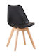 Grough Kitchen Polypropylene Chair Black 49x56x83cm