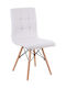 Cupplessus Dining Room Artificial Leather Chair White 43x55x86cm