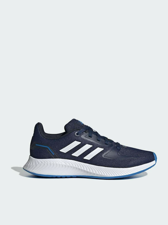 Runfalcon 2.0 K Kids Sports Shoes Running with Laces Dark Blue / Cloud White / Blue Rush