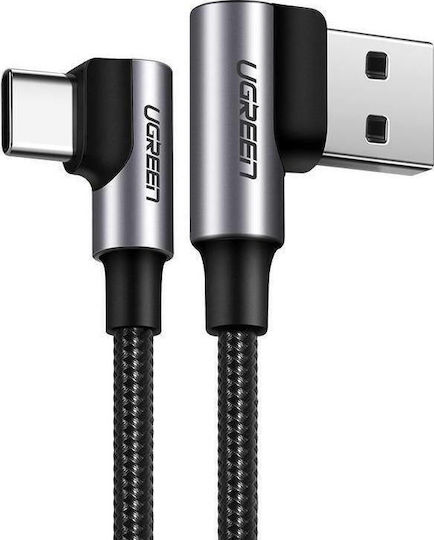 Ugreen US176 Cablu USB 2.0 Braided USB-C masculin - USB-A Negru 3m 22564