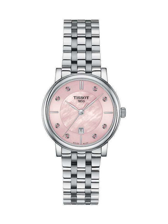 Carson Premium Γυναικείο Ρολόι 30mm Μπαταρίας με Ασημί Μεταλλικό Μπρασελέ