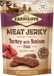 Carnilove Meat Jerky Deliciu pentru câini cu Turcia și Cerb 100gr 020-0955