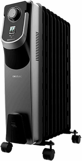 Cecotec Readywarm 9000 Space 360º Black Καλοριφέρ Λαδιού με 9 φέτες 2000W