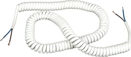 VK Lighting Power Cord with Cable Properties 3x0.75mm² in White Colour 1m Flexible