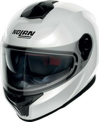 Nolan N80-8 Special N-Com Full Face Helmet with Sun Visor Pure White (15) 61586