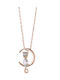 Oxzen from Pink Gold Plated Silver with Zircon