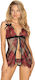 Obsessive Redessia Babydoll & Thong Multicolour