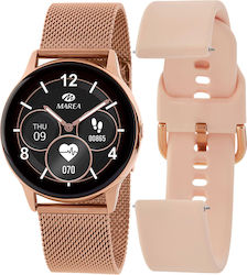 Marea B58008 39mm Smartwatch with Heart Rate Monitor (Rose Gold)
