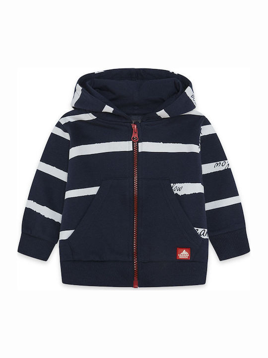 Canada House Boys Hooded Sweatshirt with Zipper Blue