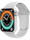 T100 Plus 42mm Smartwatch mit Pulsmesser (Silber)