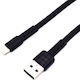 Remax RC-116i Flat USB to Lightning Cable Μαύρο 1m