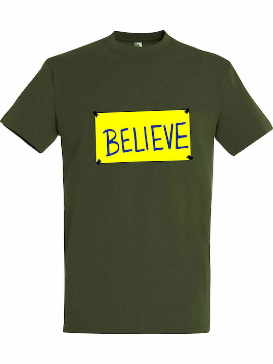 T-shirt Unisex " BELIEVE, TED LASSO " Armee